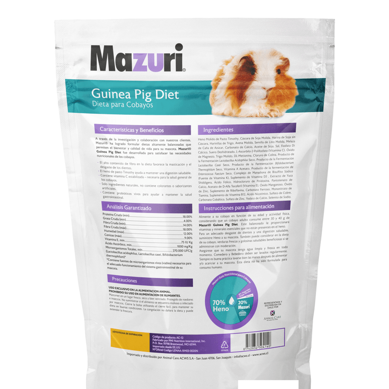 Mazuri para cobaya 1 Kg - Imagen 2