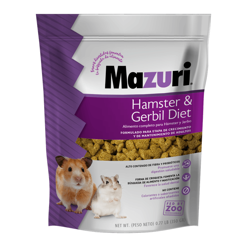 Mazuri para hamster y jerbos 350 gramos