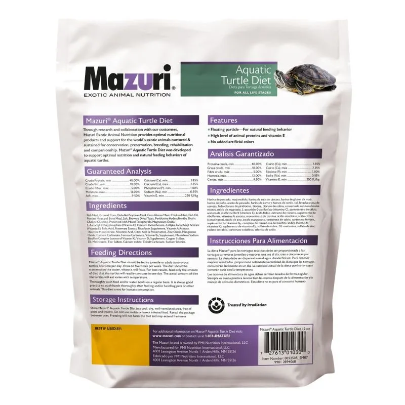 Mazuri para Tortuga Acuatica 340 Gr - Imagen 2